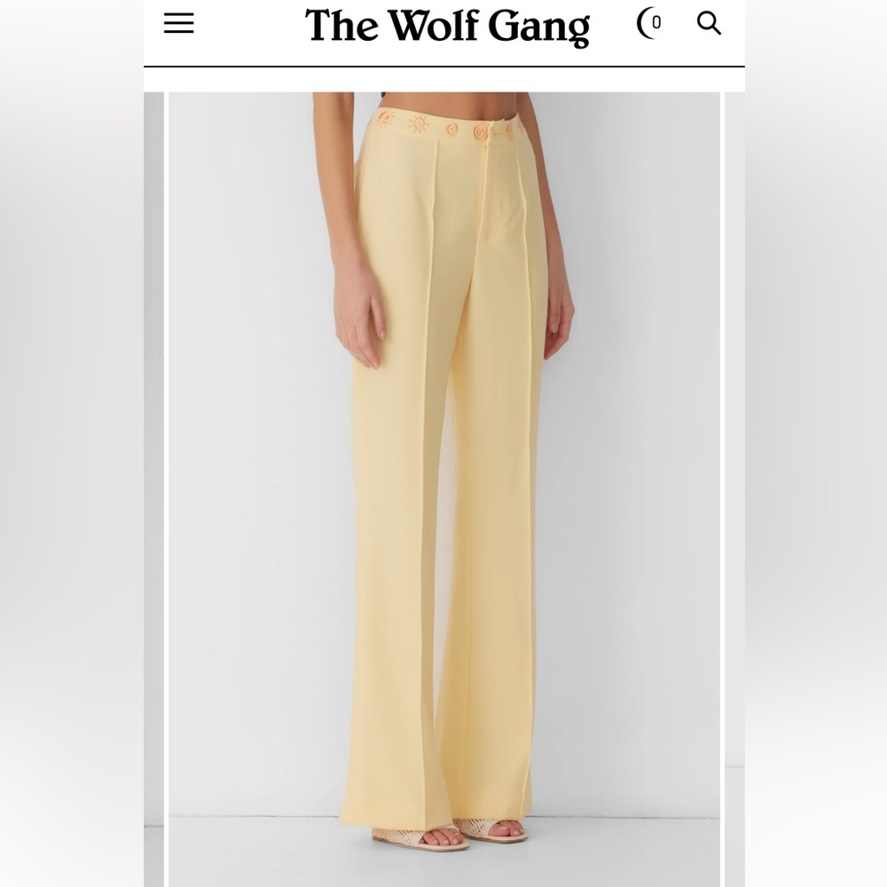 Yellow Lightweight Tailored Trousers - Picture 2 of 9